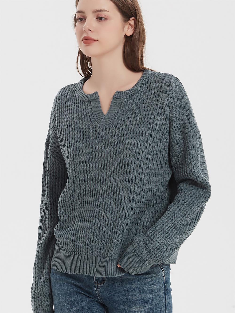 Casual Loose Long Sleeve Knit Sweater | NCS