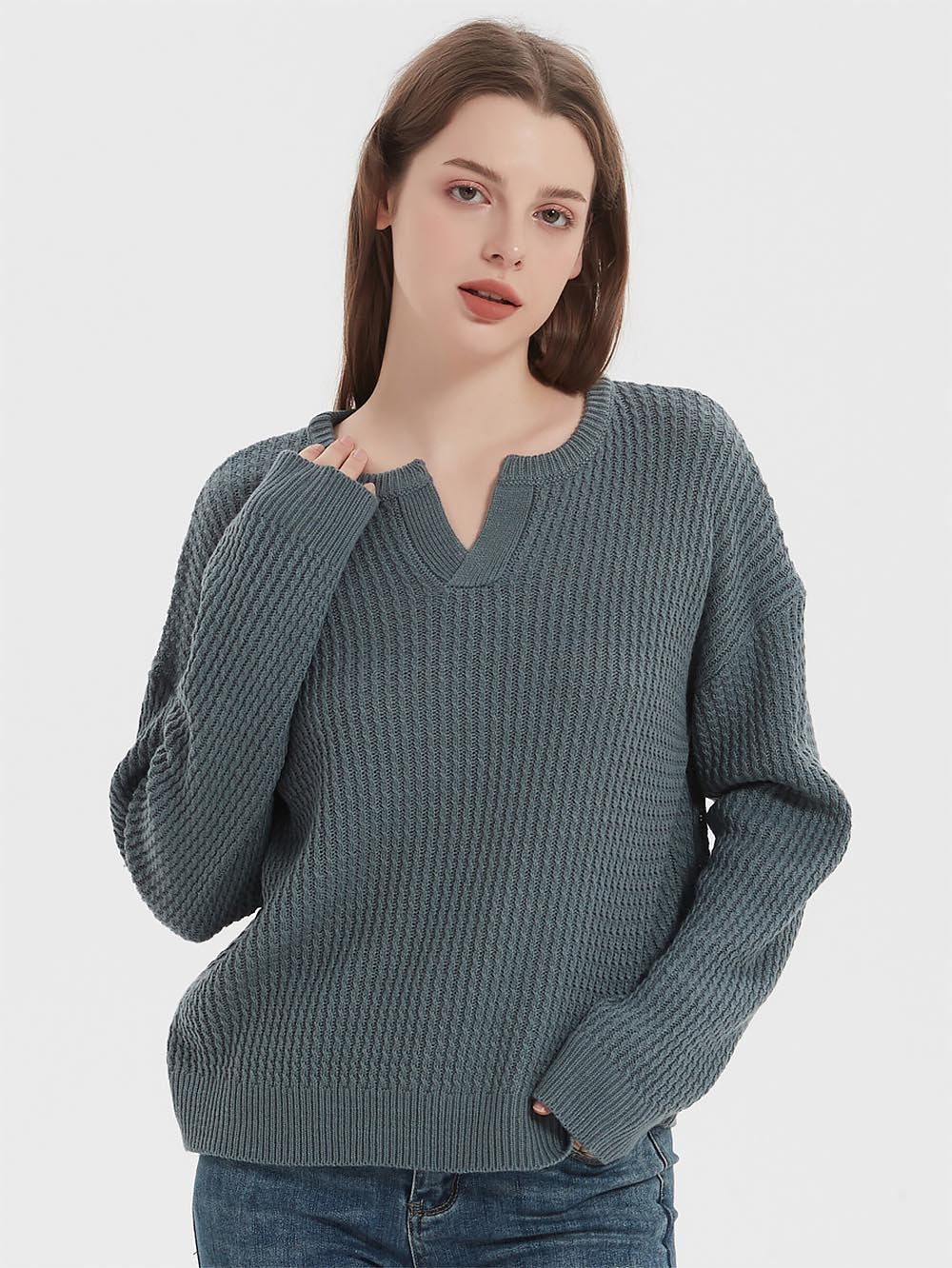 Casual Loose Long Sleeve Knit Sweater | NCS