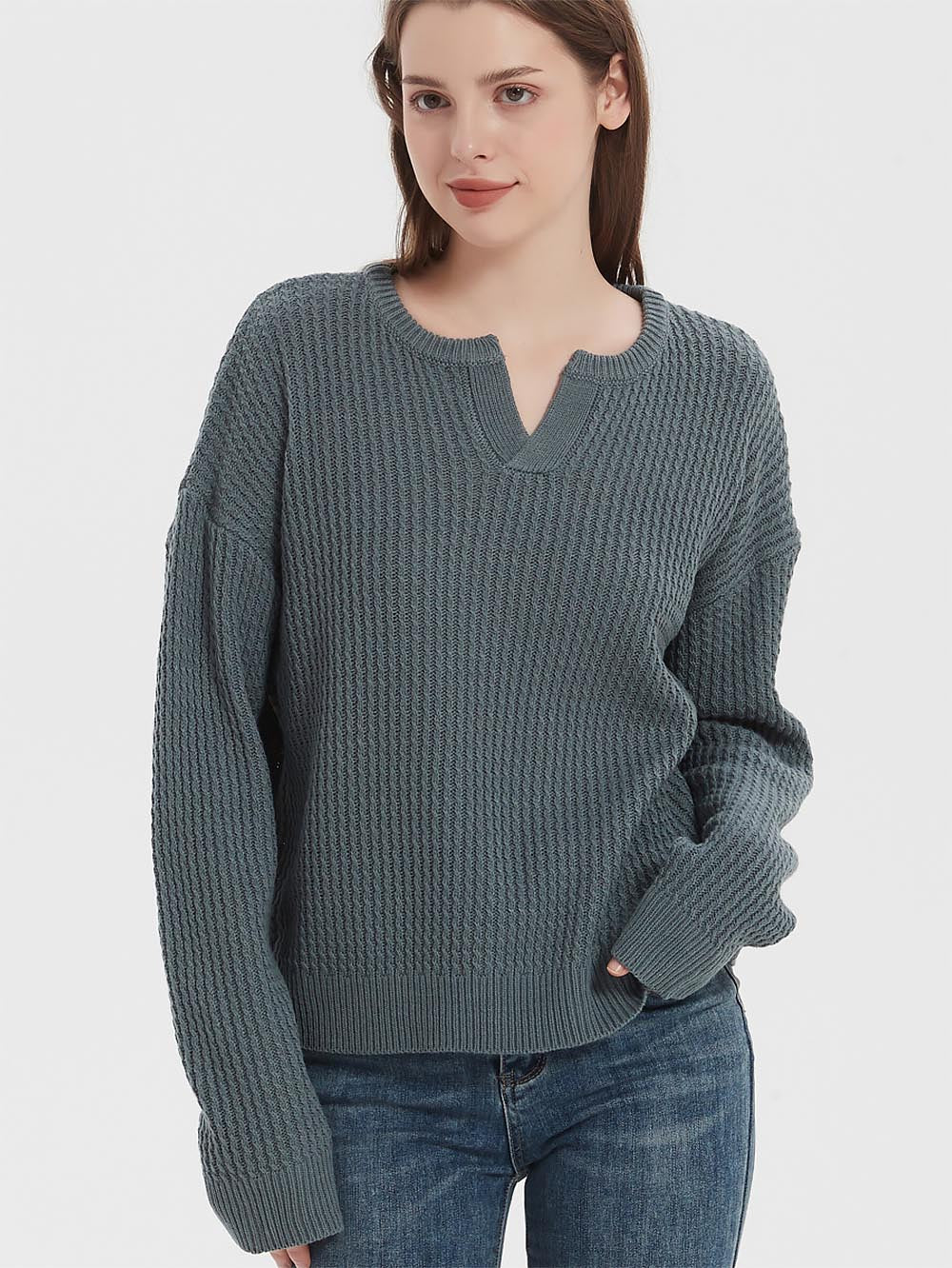 Casual Loose Long Sleeve Knit Sweater | NCS