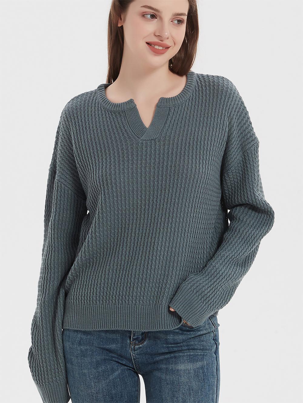 Casual Loose Long Sleeve Knit Sweater | NCS