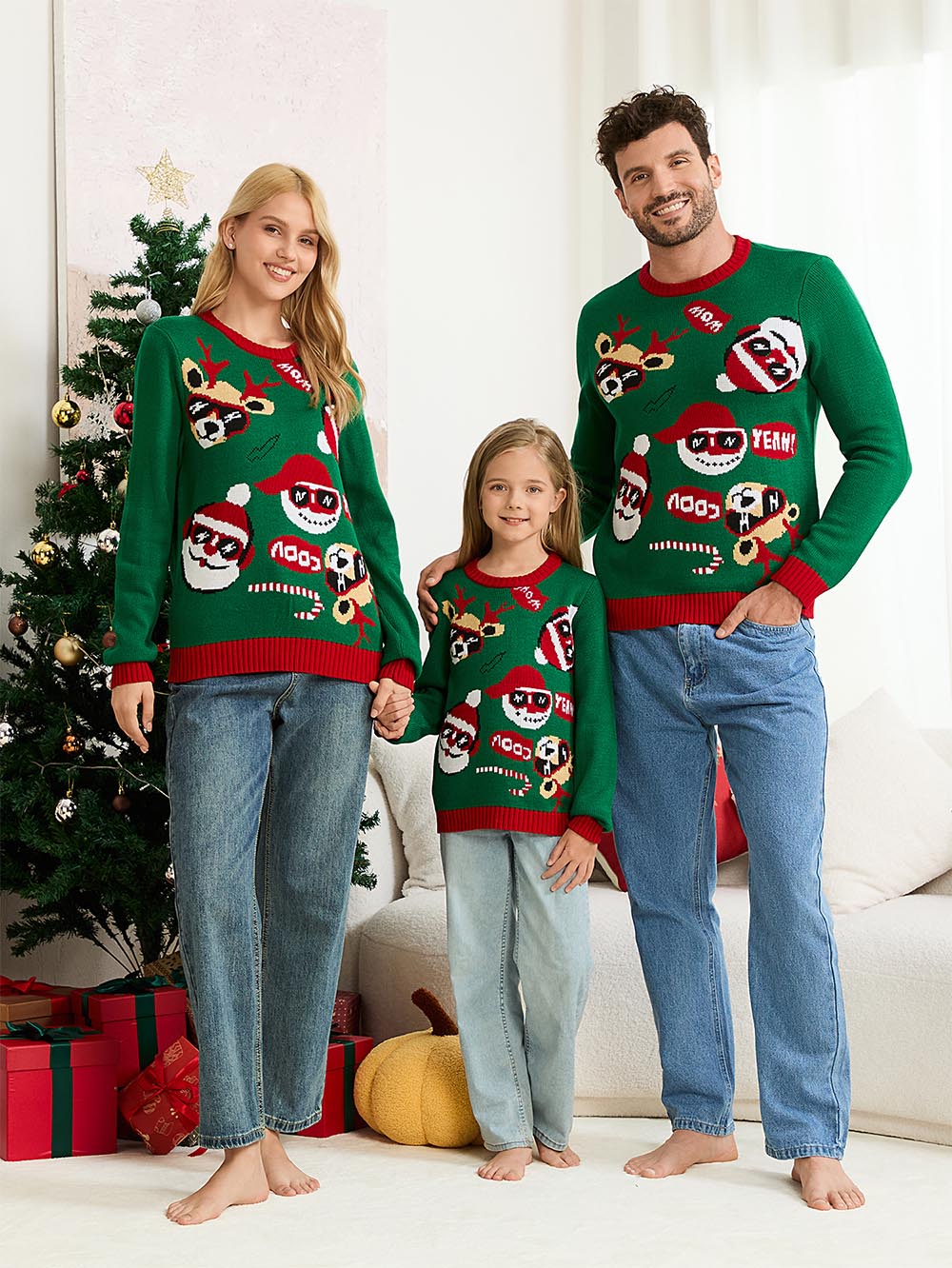Christmas Reindeer Pattern Sweater | NCS