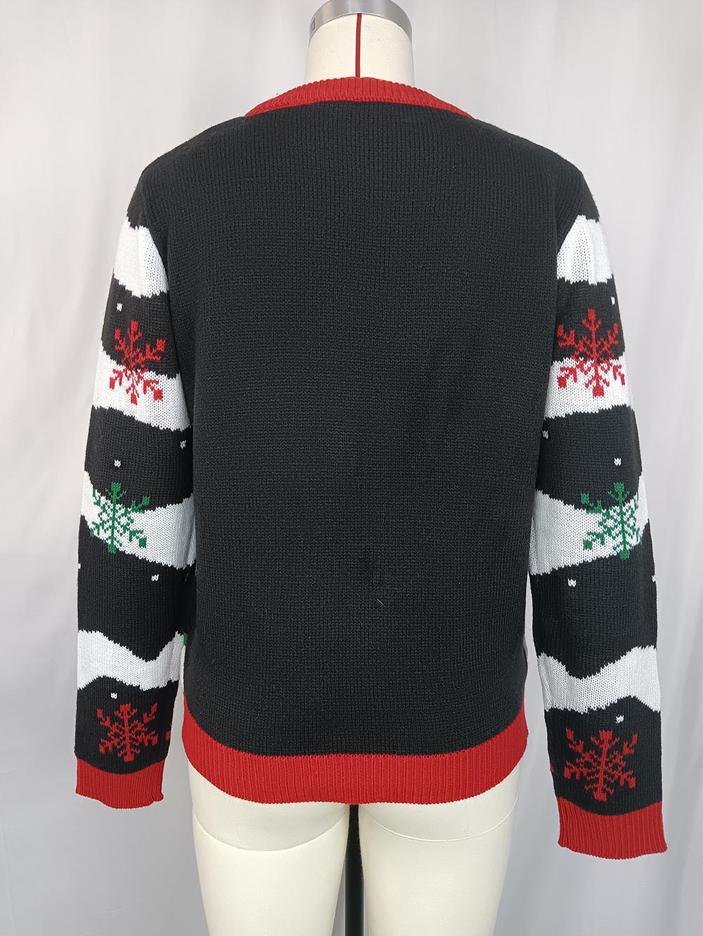Christmas Tree Embroidery Crew Neck Ugly Christmas Sweater | NCS