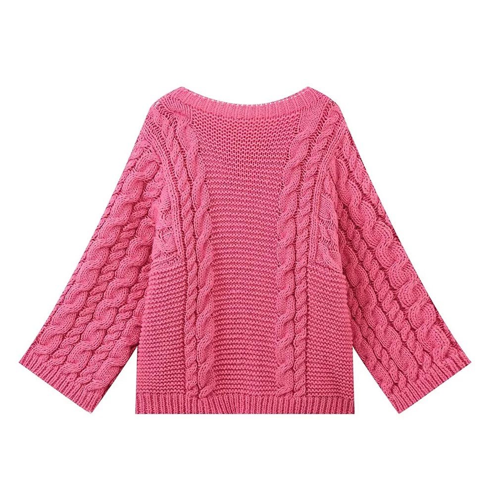 Cozy Bell Sleeve Cable Knit Sweater | NCS