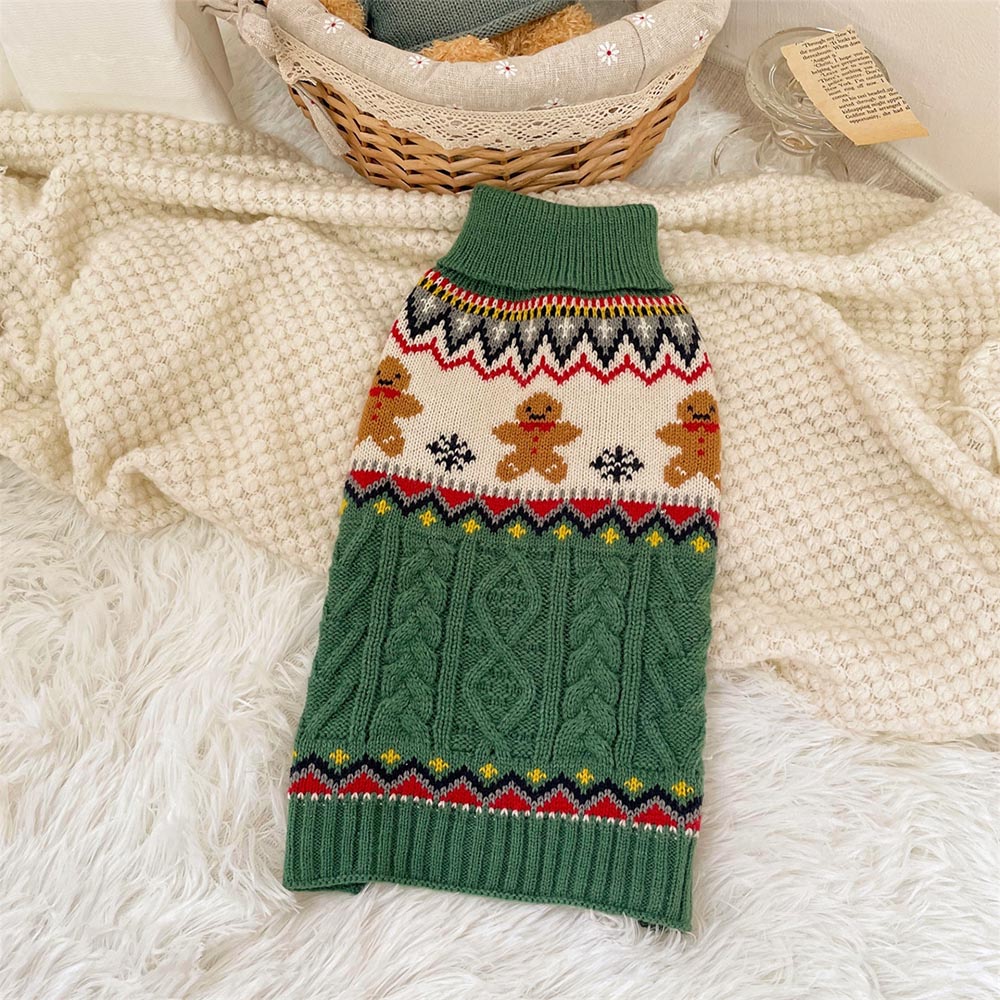 Gingerbread Man Christmas Pet Sweater | NCS