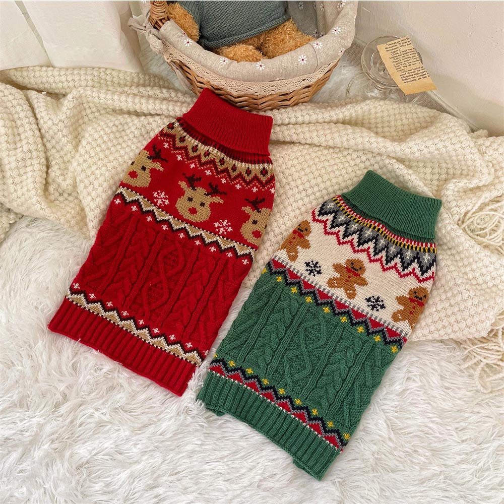 Gingerbread Man Christmas Pet Sweater | NCS