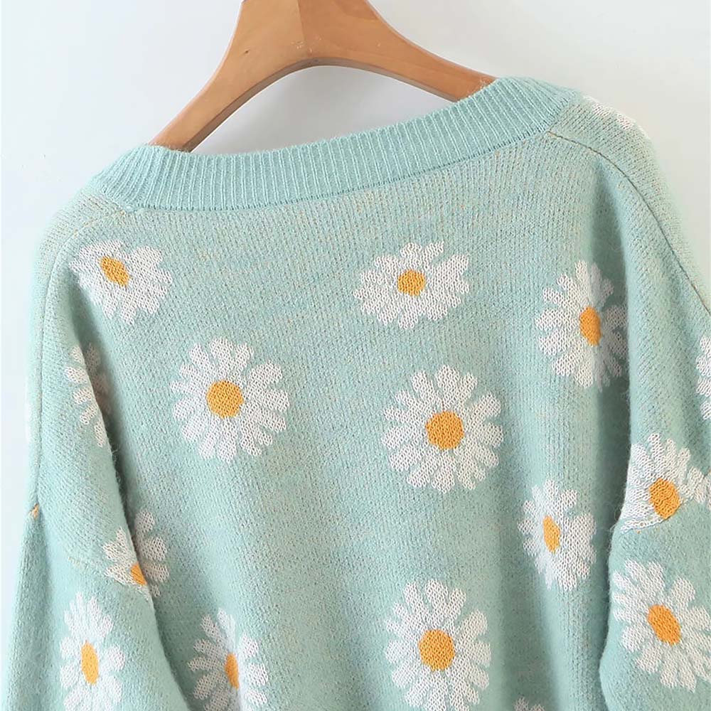Daisy Embroidered Cardigan Sweater NCS