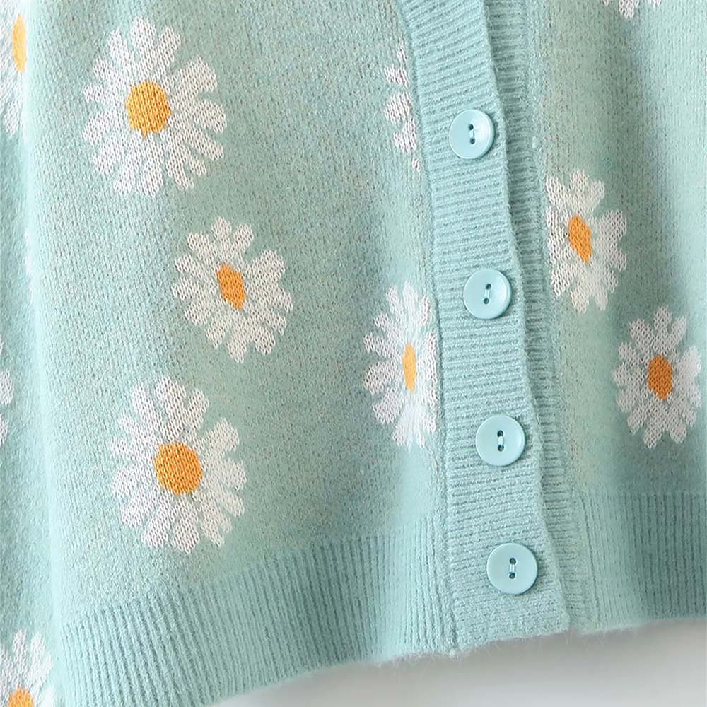 Daisy Embroidered Cardigan Sweater NCS
