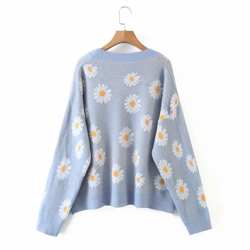 Daisy Embroidered Cardigan Sweater NCS