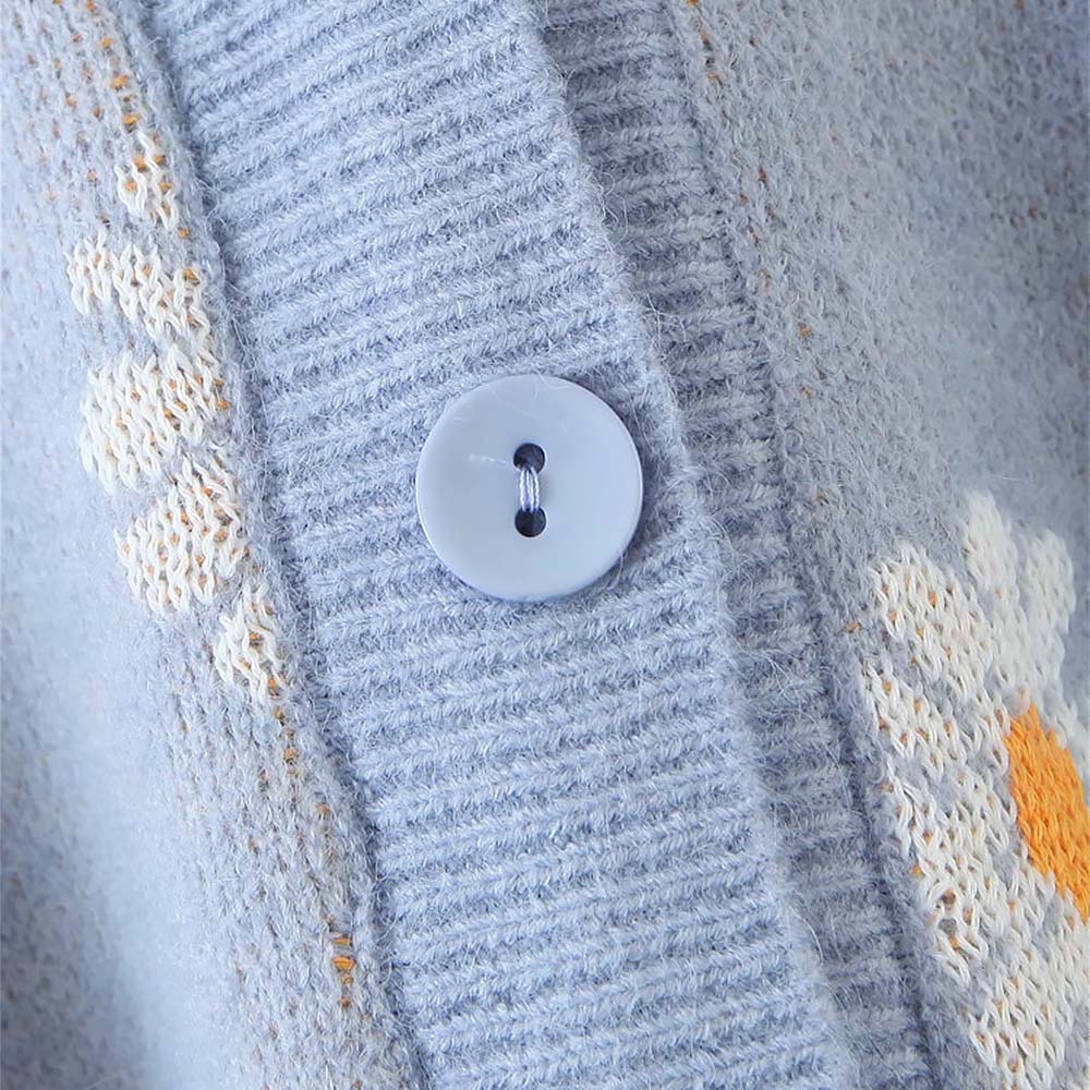 Daisy Embroidered Cardigan Sweater NCS