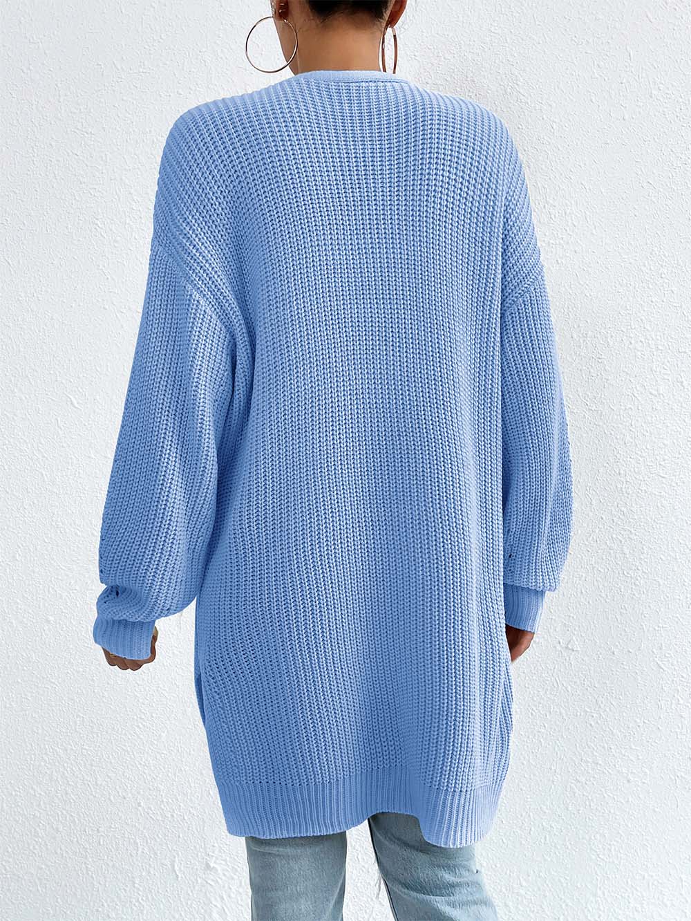 Laid Back Mid-Length V Neck Knit Cardigan Outerwear | NCS