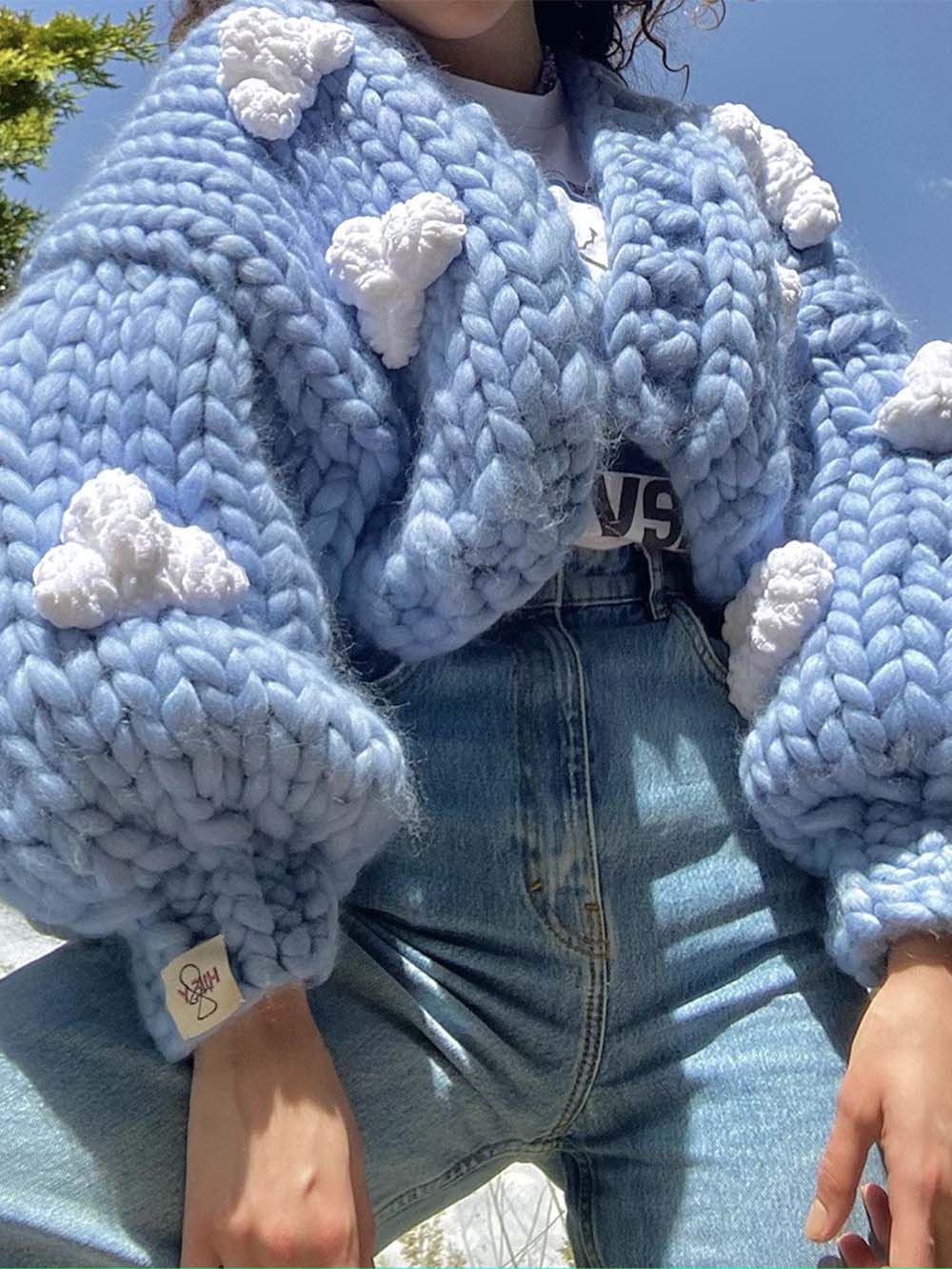 Oversized Cloud Handmade Knit Cardigan | NCS