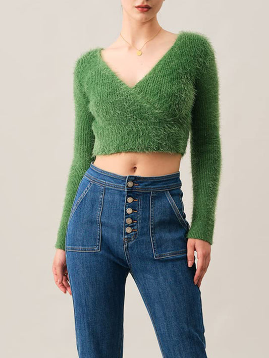 Sexy Mohair Cropped Top