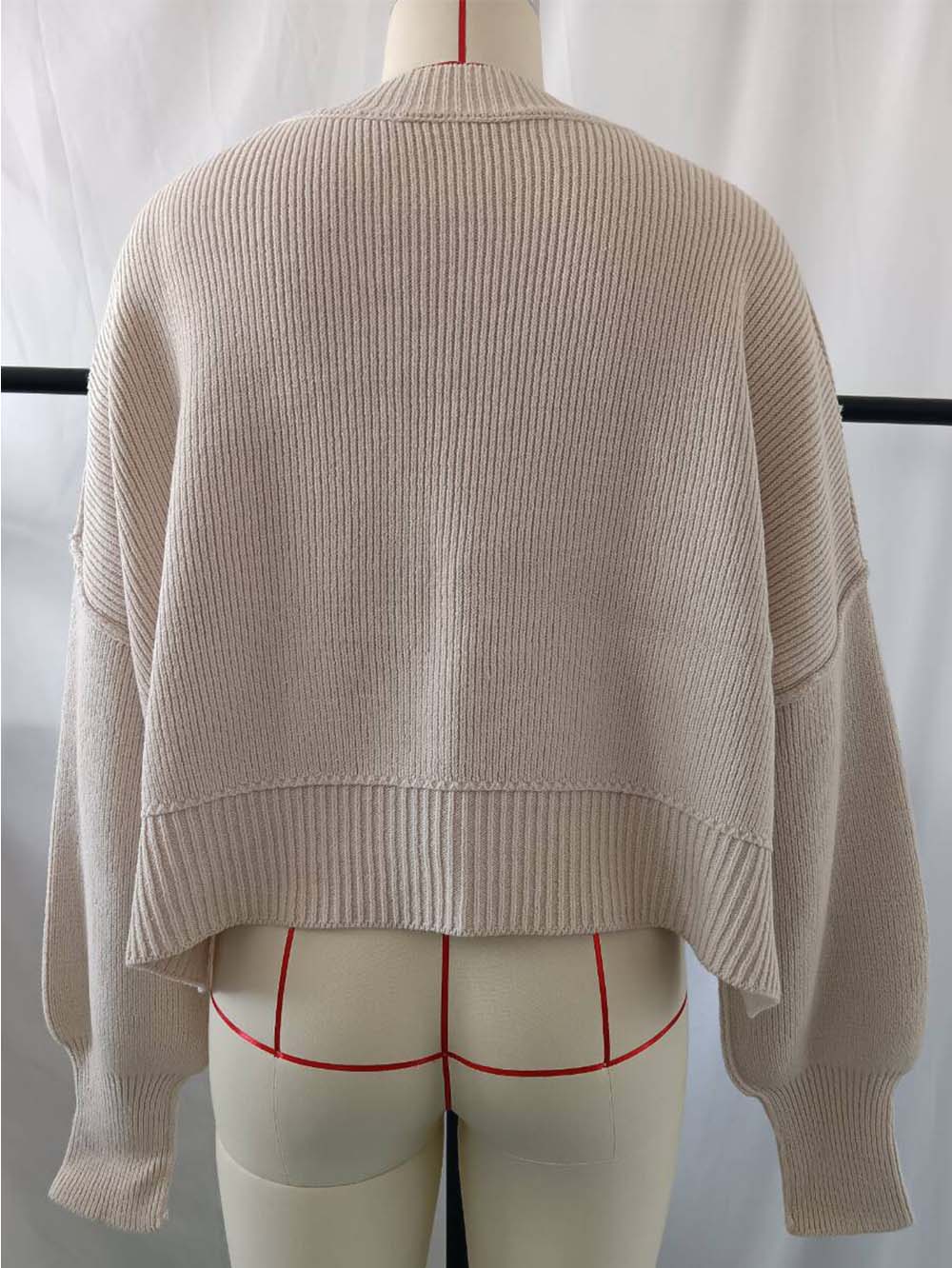 Stylish Short-Length Loose Fit Long Sleeve Sweater | NCS
