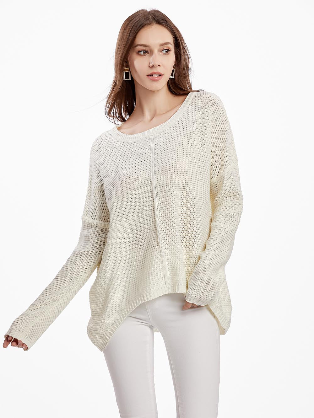 Women's Neon Color Female Slash Neck Fashion Knitted Shirts | NCS
