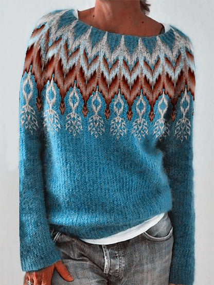 Plus Size Color Block Fashion Knit Sweater Available Up to 5XL | NCS
