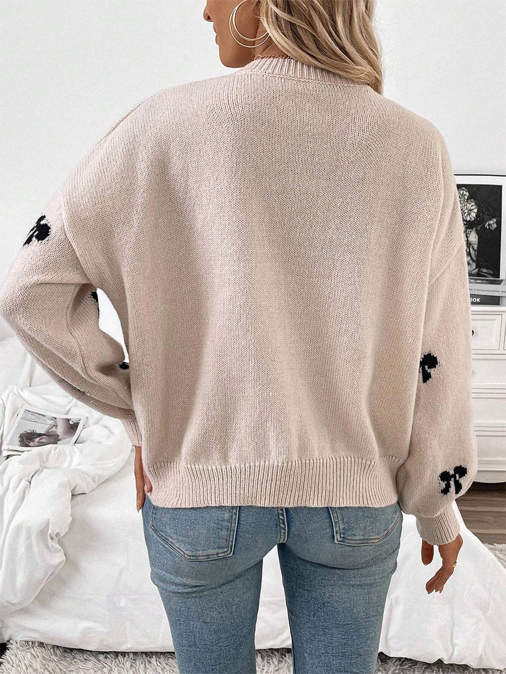 Winter Bowknot Casual Pullover Sweater | NCS