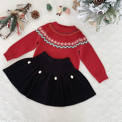 Baby Fair Isle Christmas Knit Sweater | NCS