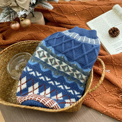 British Retro Argyle Fair Isle Sweater for Pet | NCS