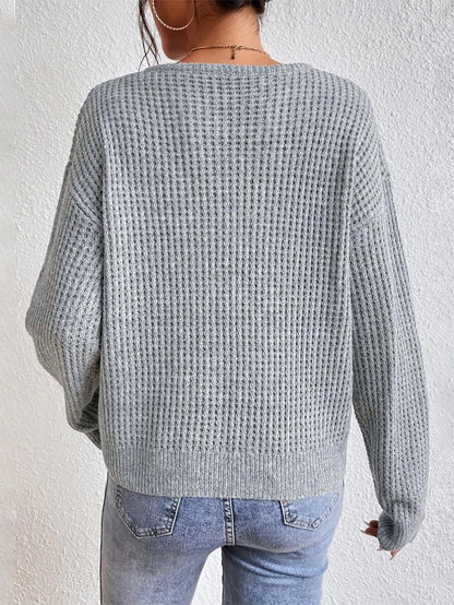 Casual  Loose  Long Sleeve Knit Sweater | NCS