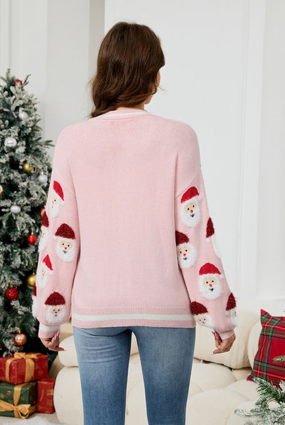 Casual Santa Claus Jacquard Cardigan Sweater | NCS
