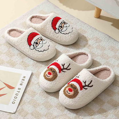 Christmas Cartoon Pattern Fuzzy Slippers | NCS