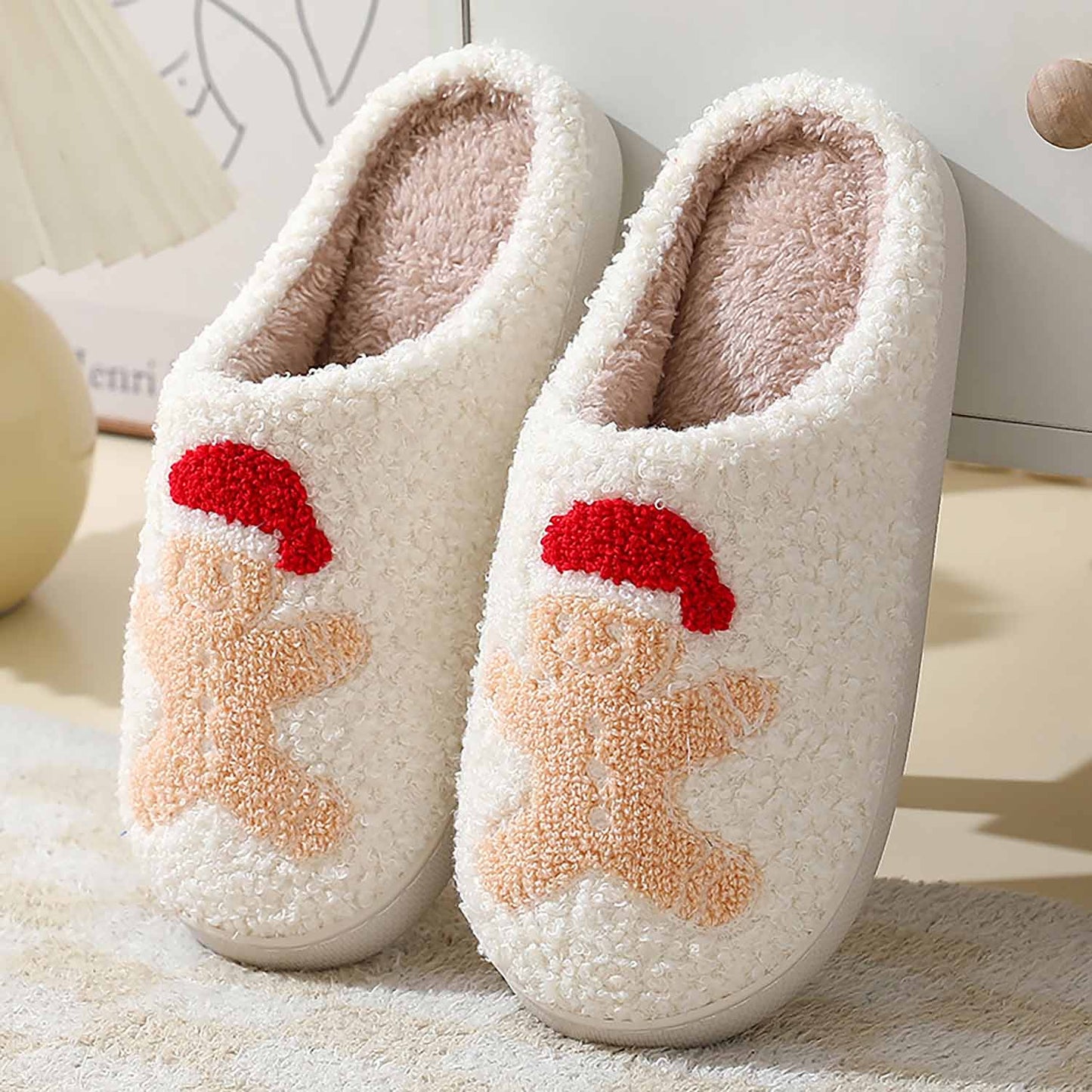 Christmas Cartoon Pattern Fuzzy Slippers | NCS