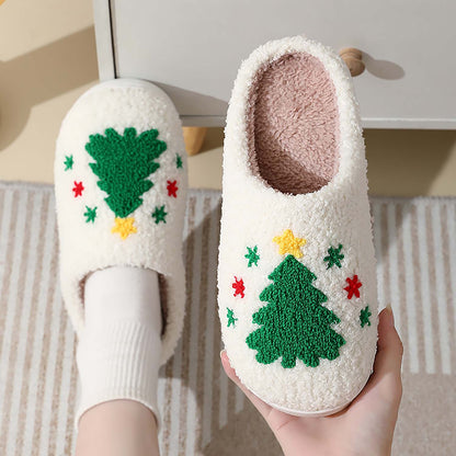 Christmas Cartoon Pattern Fuzzy Slippers | NCS