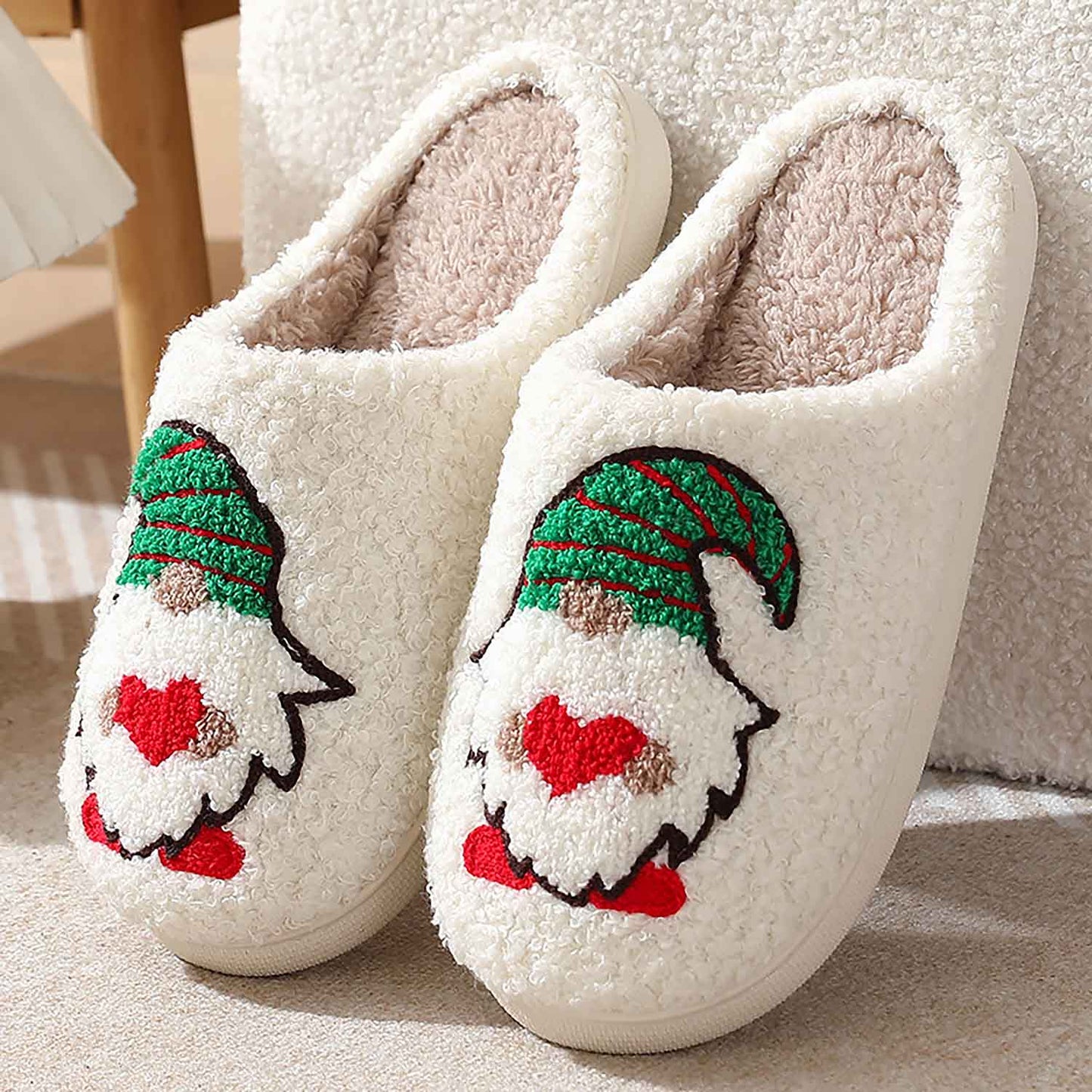 Christmas Cartoon Pattern Fuzzy Slippers | NCS