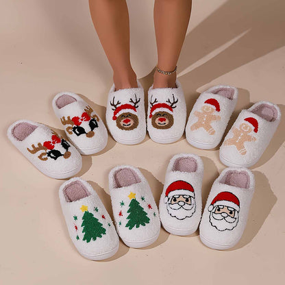 Christmas Cartoon Pattern Fuzzy Slippers | NCS