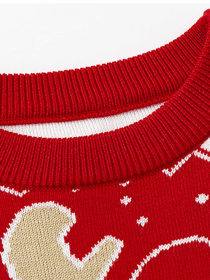 Christmas Reindeer Jacquard Family Matching Sweater | NCS