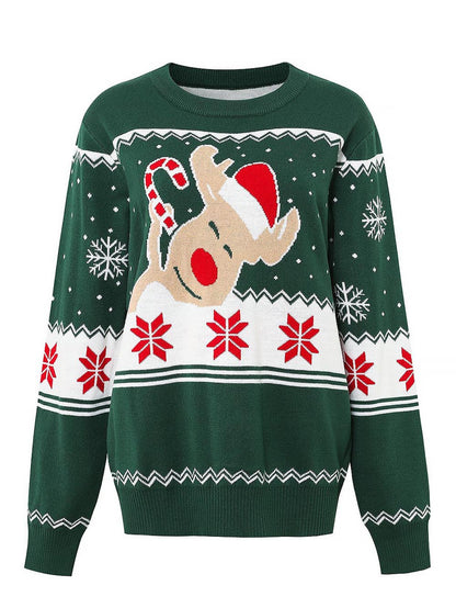 Christmas Reindeer Jacquard Family Matching Sweater | NCS