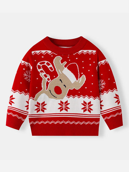 Christmas Reindeer Jacquard Family Matching Sweater | NCS