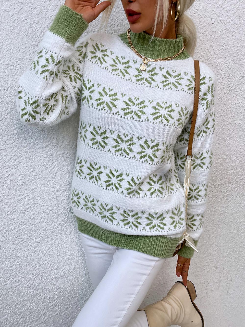 Christmas Snowflake Jacquard Sweater | NCS