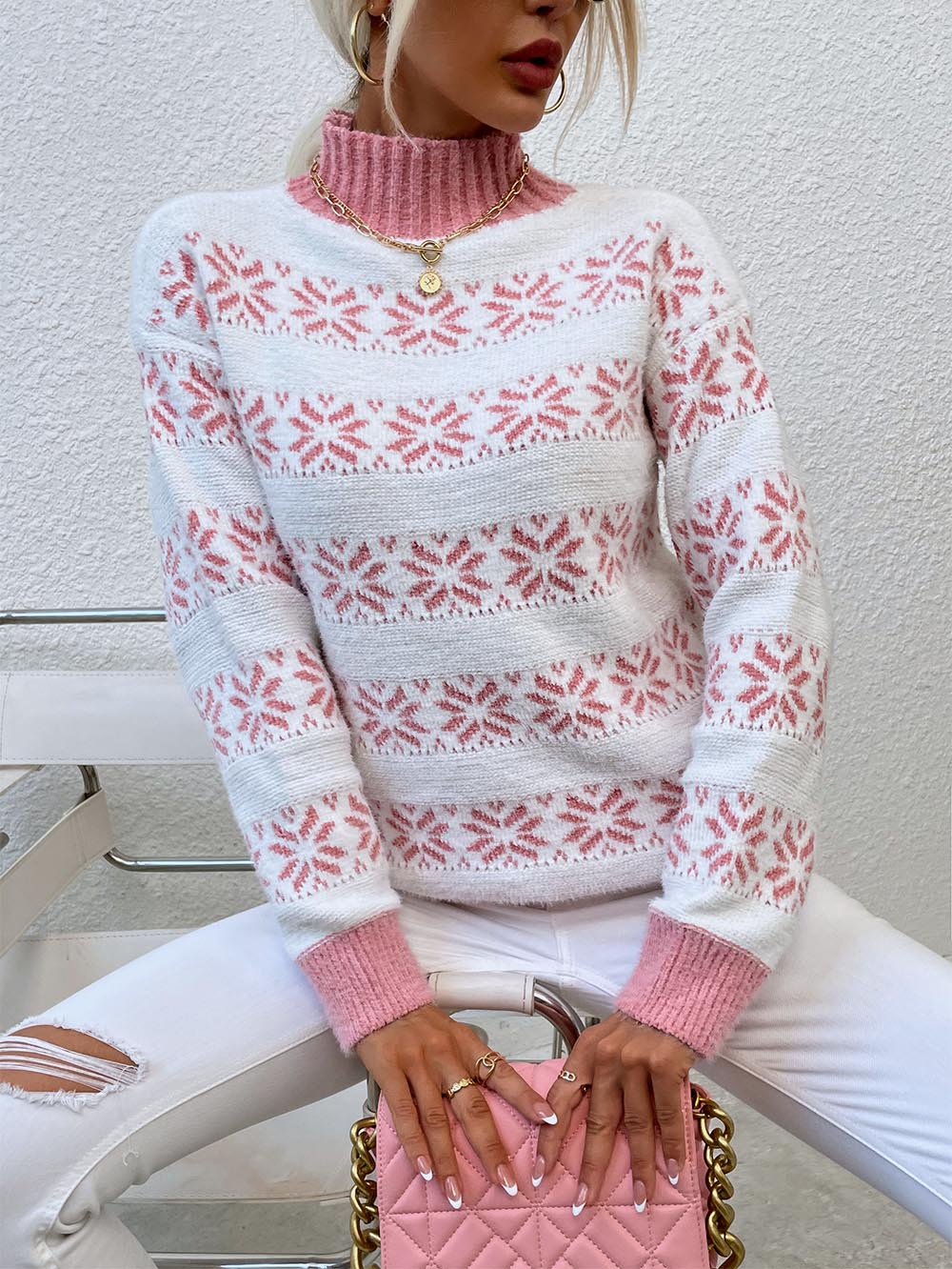 Christmas Snowflake Jacquard Sweater | NCS