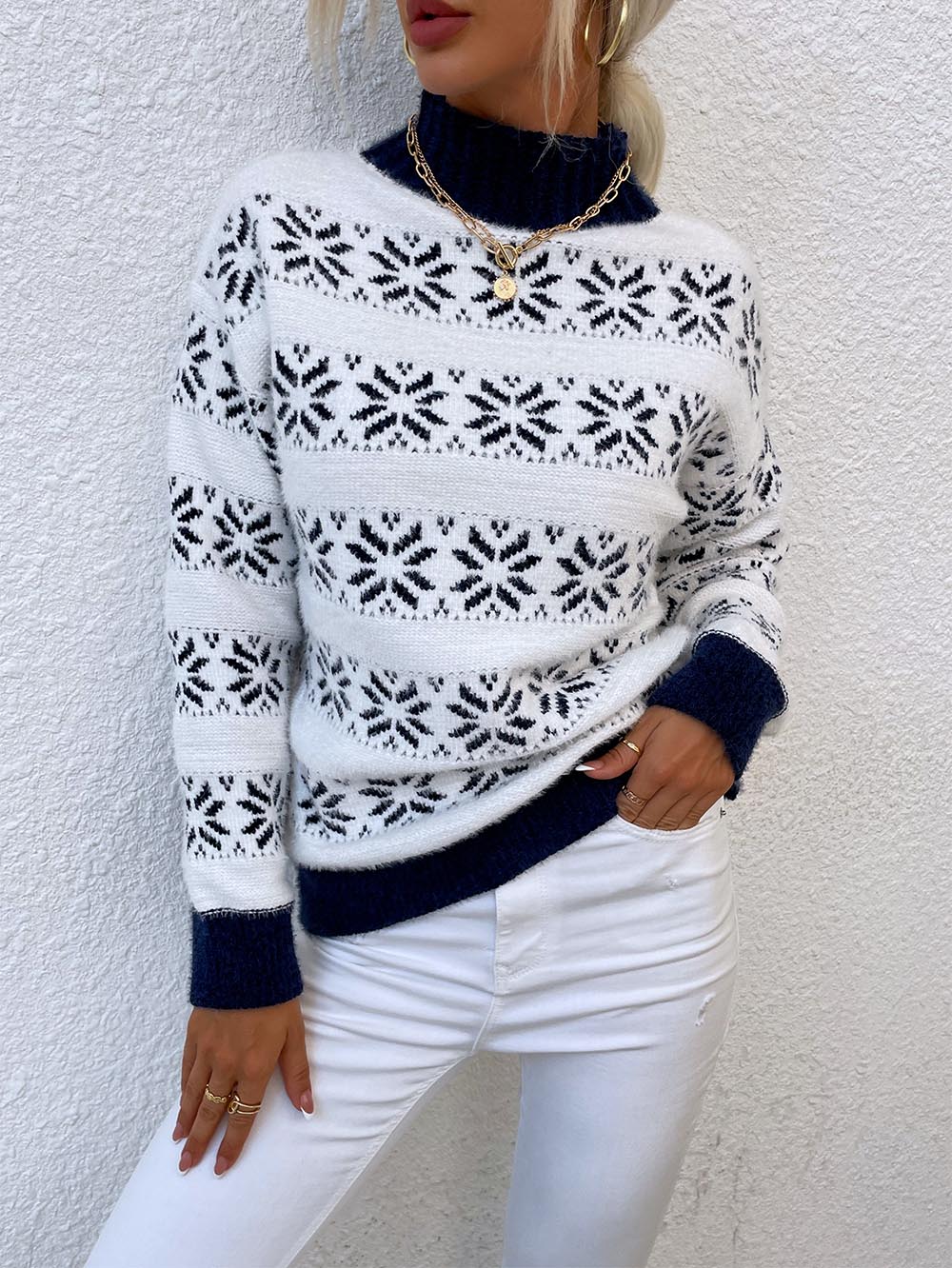 Christmas Snowflake Jacquard Sweater | NCS