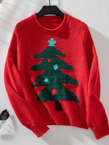 Christmas Tree Loose Holiday Knit Sweater | NCS