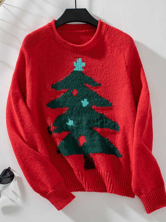 Christmas Tree Loose Holiday Knit Sweater | NCS