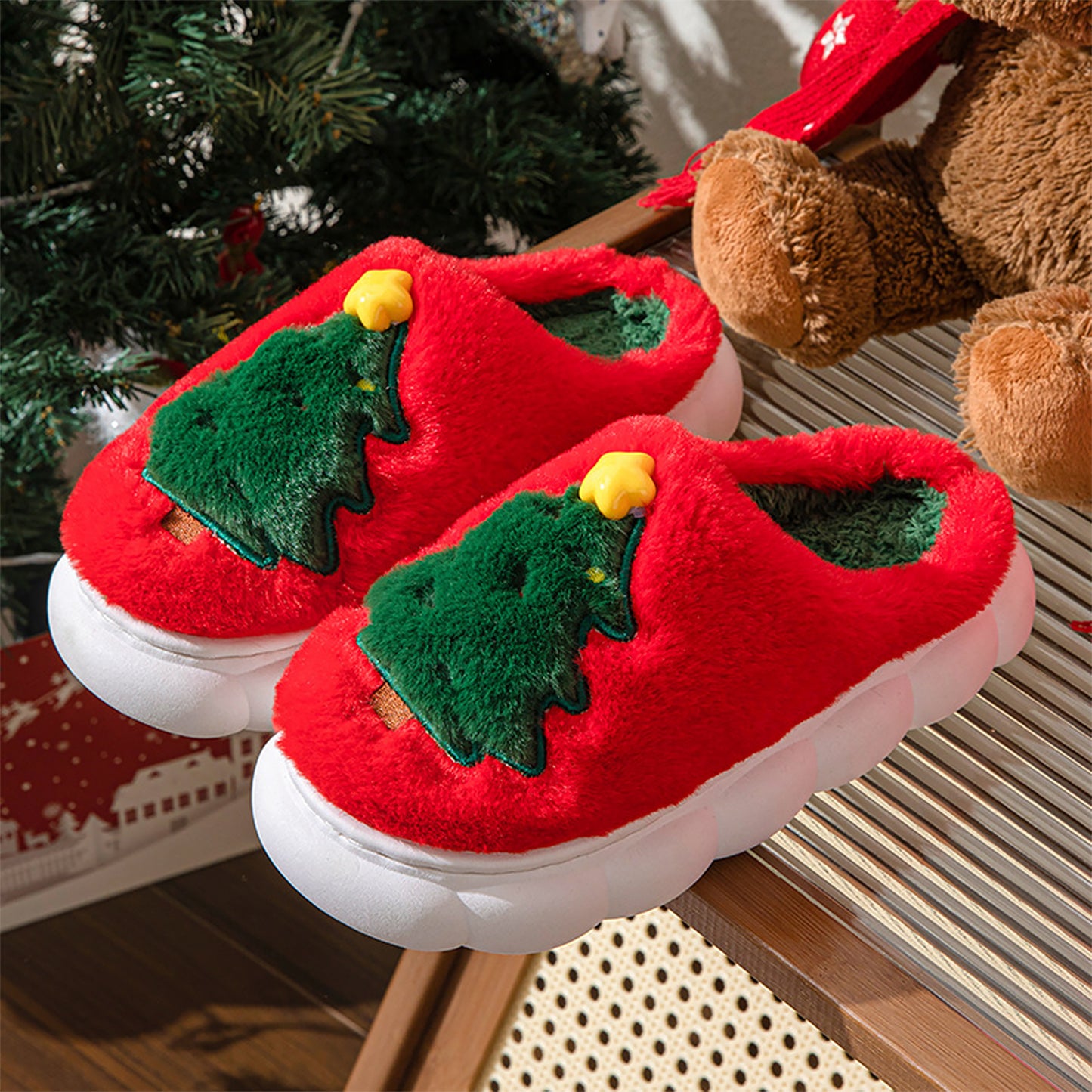 Christmas Tree Winter Non-Slip Indoor Slippers | NCS