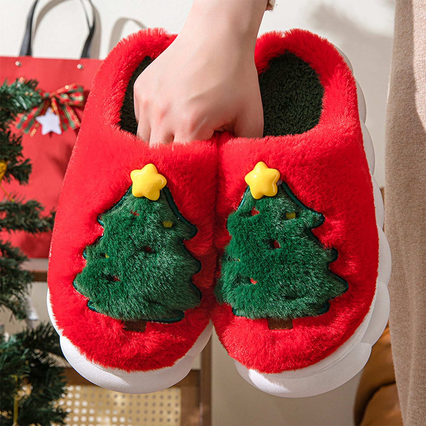 Christmas Tree Winter Non-Slip Indoor Slippers | NCS