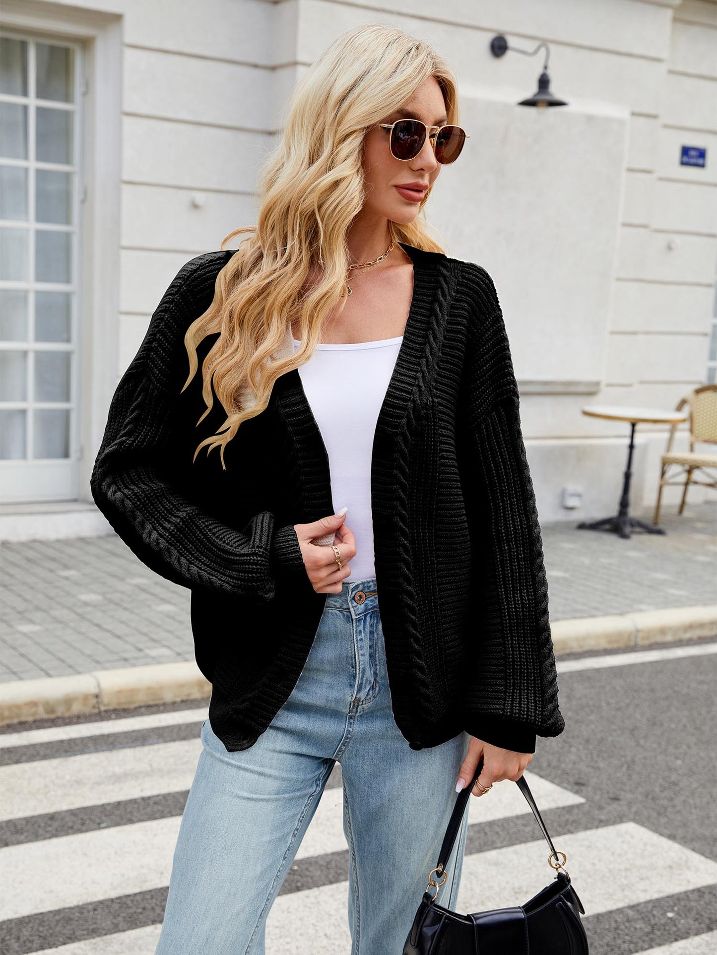 Colorful Loose Fit V-Neck Long Sleeve Cardigen Sweater | NCS