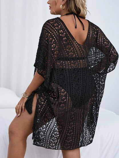 Crochet Tassel Hollow Tie Shawl Cover-up | NCS