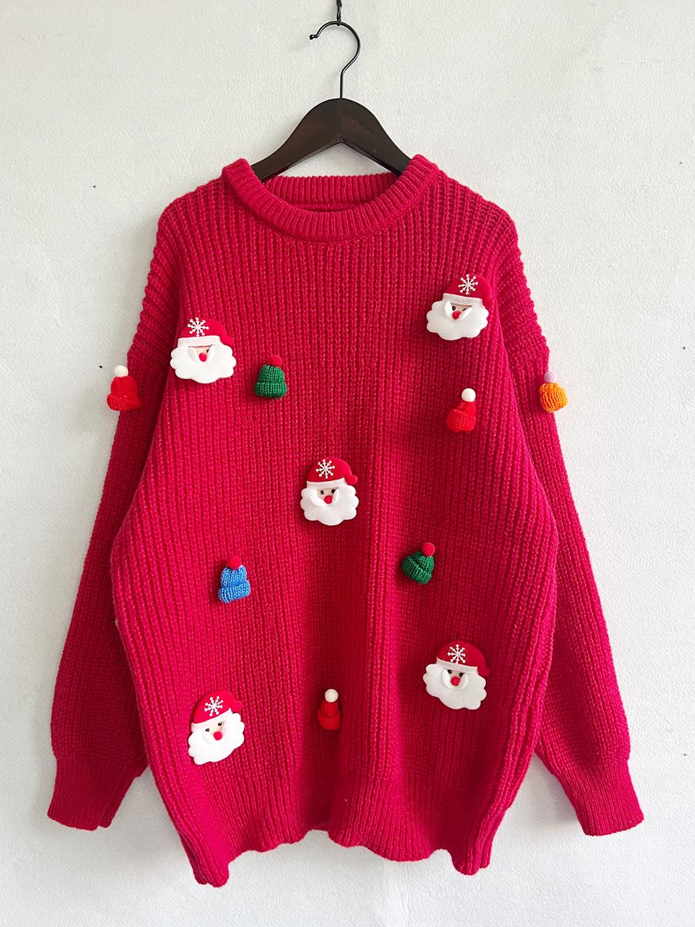 Cute 3D Santa Claus Christmas Knit Sweater | NCS