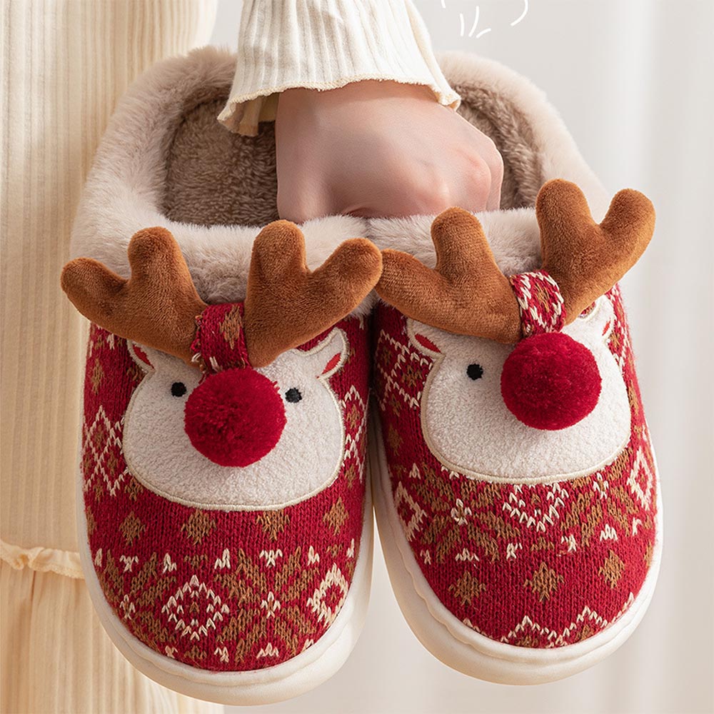 Cute Christmas Reindeer Winter Slippers | NCS