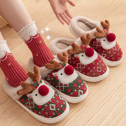 Cute Christmas Reindeer Winter Slippers | NCS