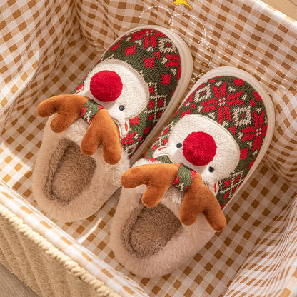 Cute Christmas Reindeer Winter Slippers | NCS