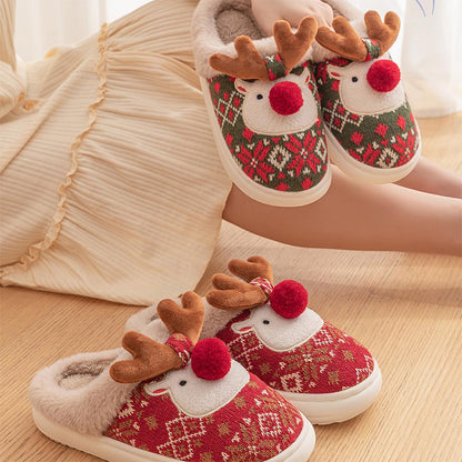 Cute Christmas Reindeer Winter Slippers | NCS