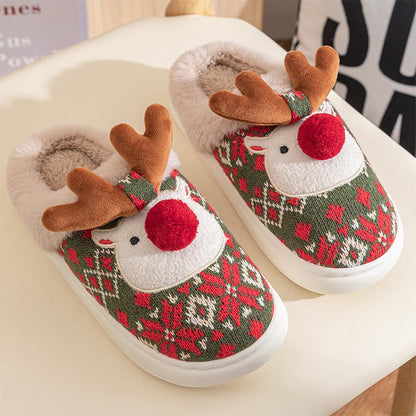 Cute Christmas Reindeer Winter Slippers | NCS