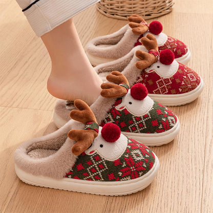 Cute Christmas Reindeer Winter Slippers | NCS