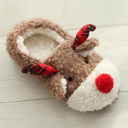 Cute Fuzzy Reindeer House Slippers | NCS