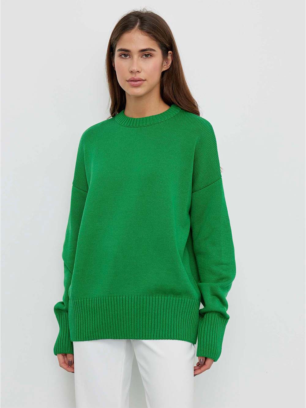 Drop-Shoulder Wide-Edges Sweater | NCS